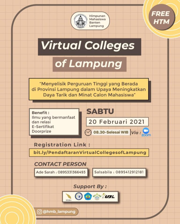 UBL bersama HMB Lampung Gelar Virtual Colleges Of Lampung