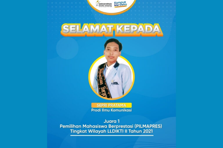 Mahasiswa Universitas Terbaik Sumbagsel UBL Juara 1 PILMAPRES LLDIKTI II