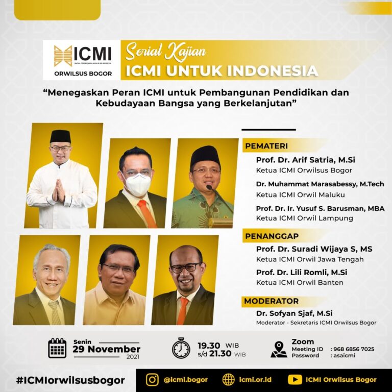 Rektor UBL Menjadi Narasumber Webinar ICMI ORWILSUS Bogor