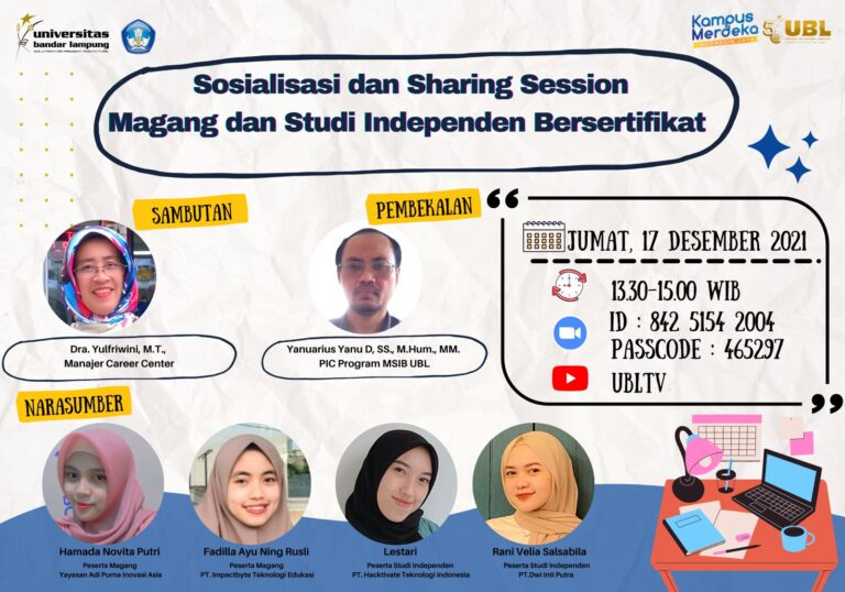 UBL Gelar Sosialisasi Program Magang dan Studi Independen Bersertifikat (MSIB)