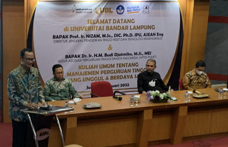 Beri Kuliah Umum di UBL, Dirjen Dikristekdikti Sampaikan Manajemen PT yang Unggul dan Berdaya Saing