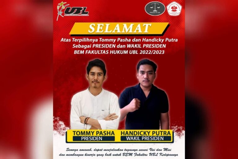 BEM FH UBL Sukses Gelar Pemira Periode 2022/2023