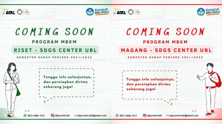 SDGs Center UBL Siap Buka Kembali Program MBKM
