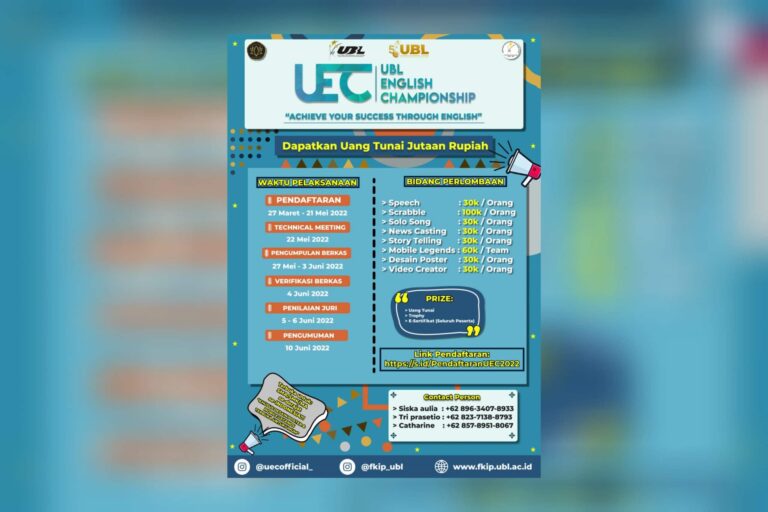 Sambut UBL English Championship 2022, FKIP Gelar Berbagai Cabang Perlombaan
