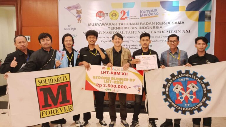 Bikin Bangga! Tim Teknik Mesin UBL Sabet Juara Nasional Rancang Bangun Mesin