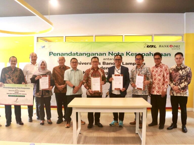 Perkuat Kolaborasi dan Kerjasama, UBL dan Bank DKI Syariah Lampung Tandatangani Nota Kesepahaman