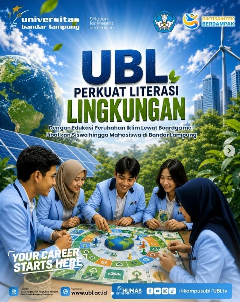 Belajar perubahan iklim melalui boardgame di Universitas Bandar Lampung