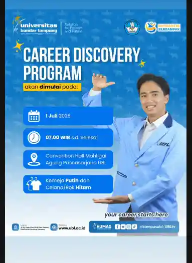 Career Discovery Program UBL 2026 Universitas Bandar Lampung