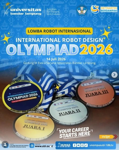 International Robotic Design OLYMPIAD 2026 di Universitas Bandar Lampung